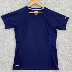 Berghaus Shirt Womens Extra Large Blue Argentium Short Sleeve Pullover Crew Neck